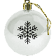 Personalised Shatterproof Gloss Christmas Bauble- White