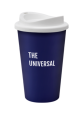 Standard Universal Travel Mug- Navy mug with a white lid