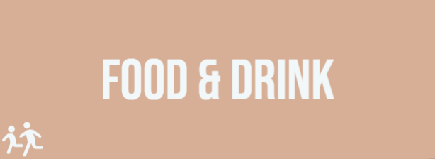 Small website banner leading to a page showing our range of food and drink