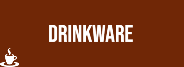 Small website banner leading to a page showing drinkware products